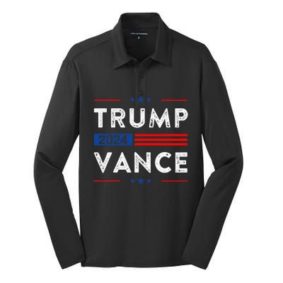 Trump Vance 2024 Election Republican Trump President 2024 Silk Touch Performance Long Sleeve Polo