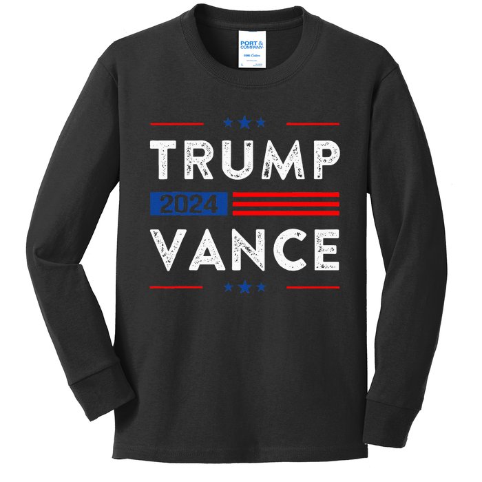 Trump Vance 2024 Election Republican Trump President 2024 Kids Long Sleeve Shirt