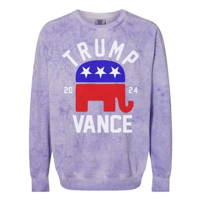 Trump Vance 2024 Republican Election Colorblast Crewneck Sweatshirt