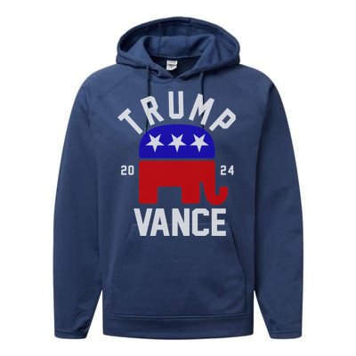 Trump Vance 2024 Republican Election Performance Fleece Hoodie