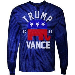 Trump Vance 2024 Republican Election Tie-Dye Long Sleeve Shirt