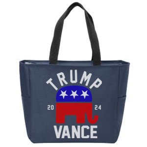 Trump Vance 2024 Republican Election Zip Tote Bag