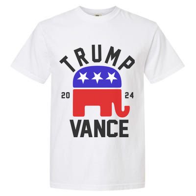 Trump Vance 2024 Republican Election Garment-Dyed Heavyweight T-Shirt