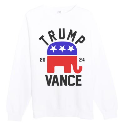 Trump Vance 2024 Republican Election Premium Crewneck Sweatshirt