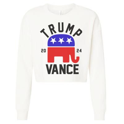 Trump Vance 2024 Republican Election Cropped Pullover Crew