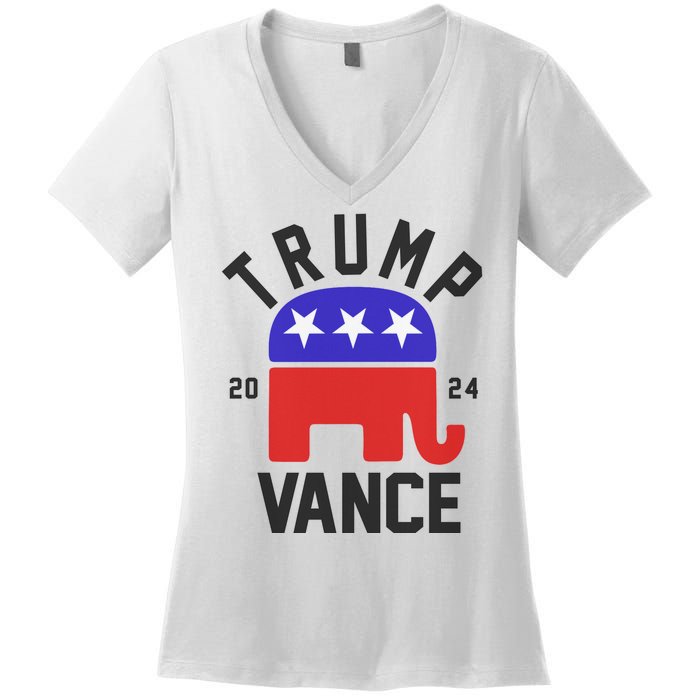 Trump Vance 2024 Republican Election Women's V-Neck T-Shirt