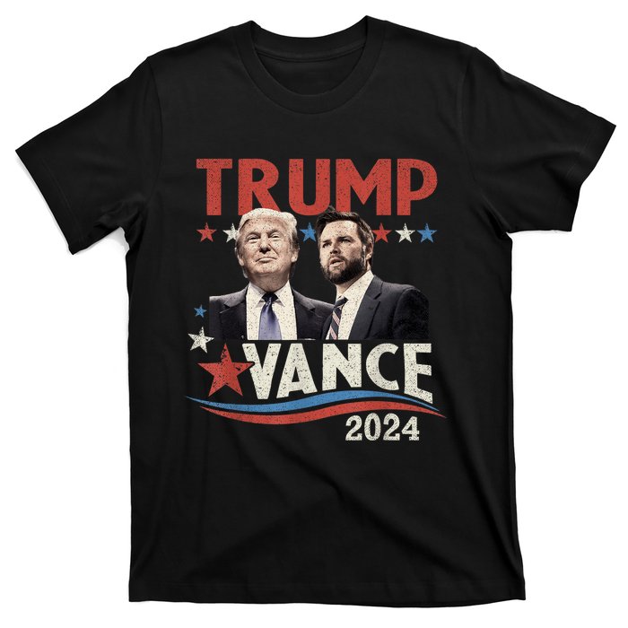 Trump Vance 2024 Retro Stripe Trump Jd Vance T-Shirt