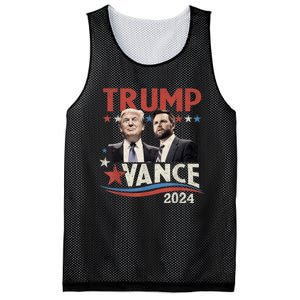 Trump Vance 2024 Retro Stripe Trump Jd Vance Mesh Reversible Basketball Jersey Tank