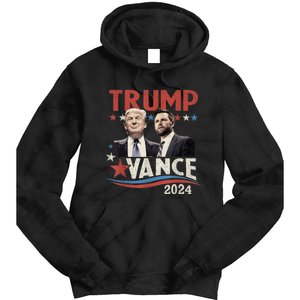 Trump Vance 2024 Retro Stripe Trump Jd Vance Tie Dye Hoodie