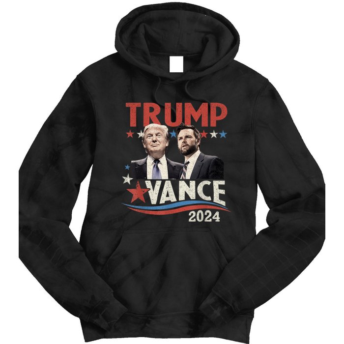 Trump Vance 2024 Retro Stripe Trump Jd Vance Tie Dye Hoodie