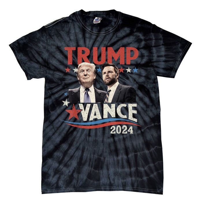 Trump Vance 2024 Retro Stripe Trump Jd Vance Tie-Dye T-Shirt