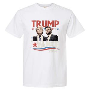 Trump Vance 2024 Retro Stripe Trump Jd Vance Garment-Dyed Heavyweight T-Shirt