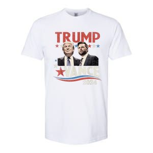 Trump Vance 2024 Retro Stripe Trump Jd Vance Softstyle CVC T-Shirt