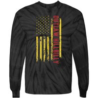 Trump Vance 2024 Donald Trump J.D. Vance Outlaw Hillbillygift Tie-Dye Long Sleeve Shirt