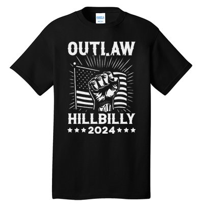 Trump Vance 2024 Donald Trump J.D. Vance Outlaw Hillbilly Gift Tall T-Shirt