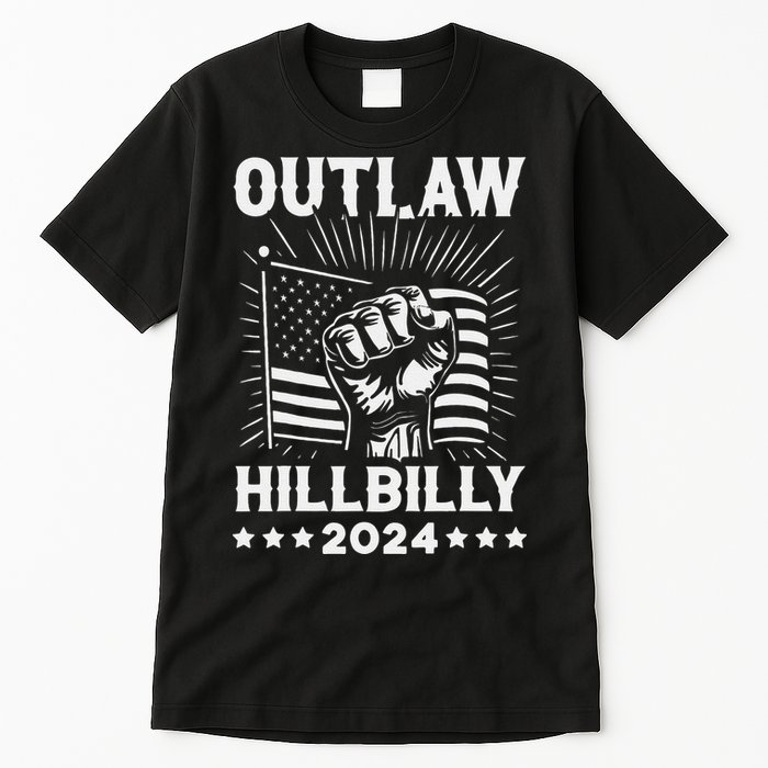 Trump Vance 2024 Donald Trump J.D. Vance Outlaw Hillbilly Gift Tall T-Shirt