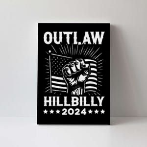 Trump Vance 2024 Donald Trump J.D. Vance Outlaw Hillbilly Gift Canvas