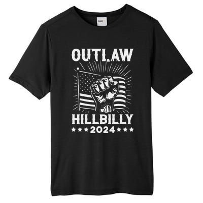 Trump Vance 2024 Donald Trump J.D. Vance Outlaw Hillbilly Gift Tall Fusion ChromaSoft Performance T-Shirt