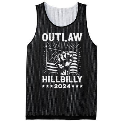 Trump Vance 2024 Donald Trump J.D. Vance Outlaw Hillbilly Gift Mesh Reversible Basketball Jersey Tank