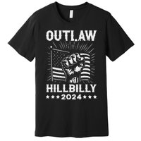 Trump Vance 2024 Donald Trump J.D. Vance Outlaw Hillbilly Gift Premium T-Shirt