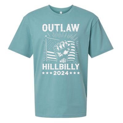 Trump Vance 2024 Donald Trump J.D. Vance Outlaw Hillbilly Gift Sueded Cloud Jersey T-Shirt