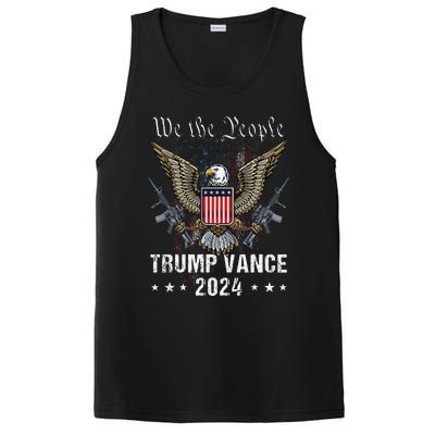 Trump Vance 2024 Us Flag Vintage Election President 2024 Gift PosiCharge Competitor Tank