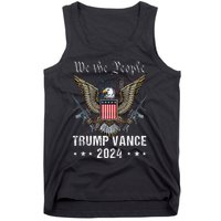 Trump Vance 2024 Us Flag Vintage Election President 2024 Gift Tank Top