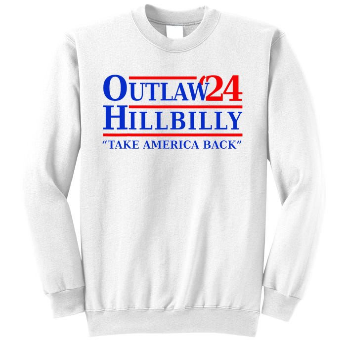 Trump Vance 2024 Outlaw Hillbilly Us Flag Vintage Elections Sweatshirt