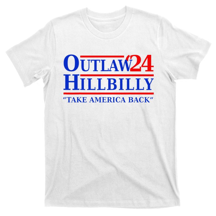 Trump Vance 2024 Outlaw Hillbilly Us Flag Vintage Elections T-Shirt