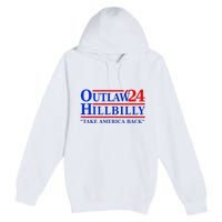 Trump Vance 2024 Outlaw Hillbilly Us Flag Vintage Elections Premium Pullover Hoodie