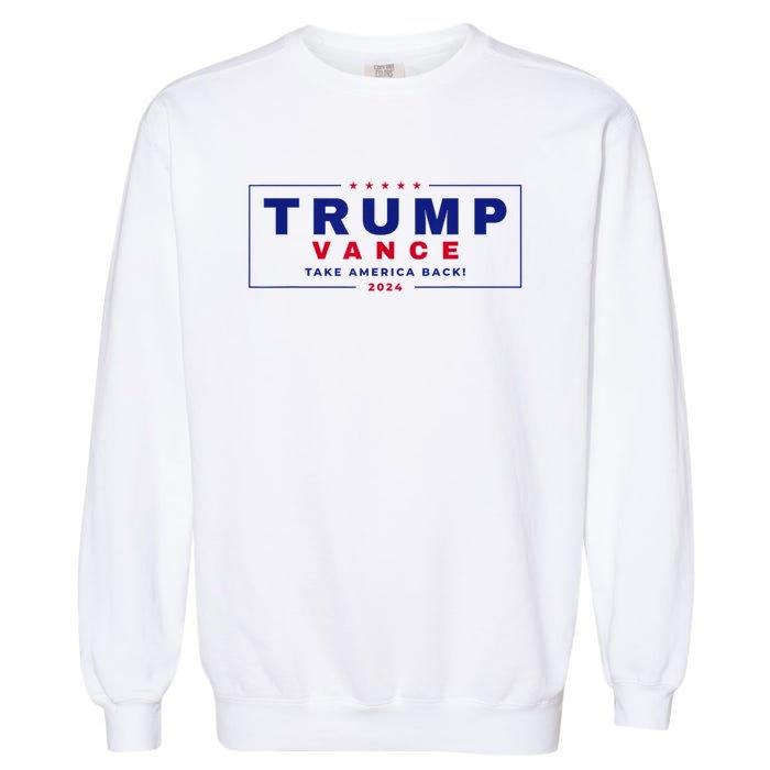 Trump Vance 2024 Retro Stripe Trump Jd Vance Garment-Dyed Sweatshirt