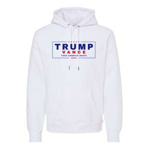 Trump Vance 2024 Retro Stripe Trump Jd Vance Premium Hoodie