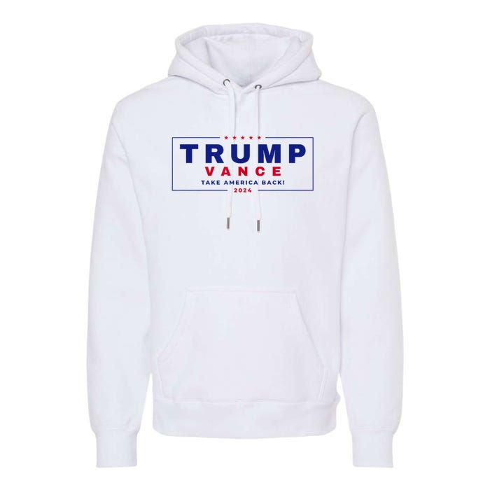 Trump Vance 2024 Retro Stripe Trump Jd Vance Premium Hoodie