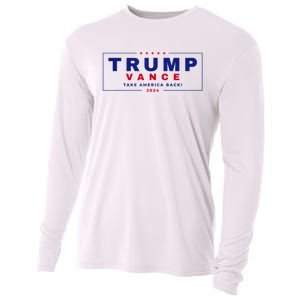 Trump Vance 2024 Retro Stripe Trump Jd Vance Cooling Performance Long Sleeve Crew