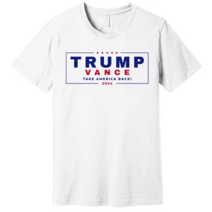 Trump Vance 2024 Retro Stripe Trump Jd Vance Premium T-Shirt