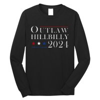 Trump Vance 2024 Outlaw Hillbilly Us Flag Vintage Long Sleeve Shirt