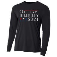 Trump Vance 2024 Outlaw Hillbilly Us Flag Vintage Cooling Performance Long Sleeve Crew