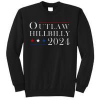 Trump Vance 2024 Outlaw Hillbilly Us Flag Vintage Tall Sweatshirt