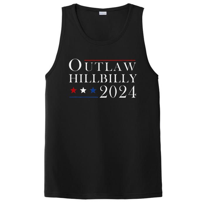 Trump Vance 2024 Outlaw Hillbilly Us Flag Vintage PosiCharge Competitor Tank