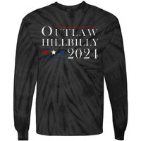 Trump Vance 2024 Outlaw Hillbilly Us Flag Vintage Tie-Dye Long Sleeve Shirt