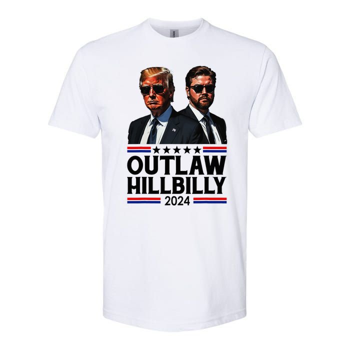 Trump Vance 2024 Outlaw Hillbilly Us Flag Vintage Elections Softstyle CVC T-Shirt