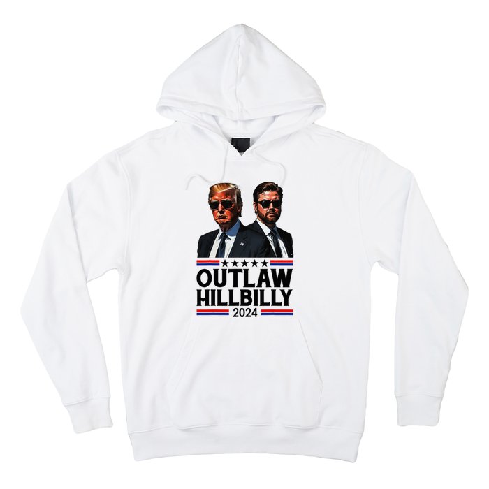 Trump Vance 2024 Outlaw Hillbilly Us Flag Vintage Elections Hoodie