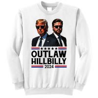 Trump Vance 2024 Outlaw Hillbilly Us Flag Vintage Elections Sweatshirt