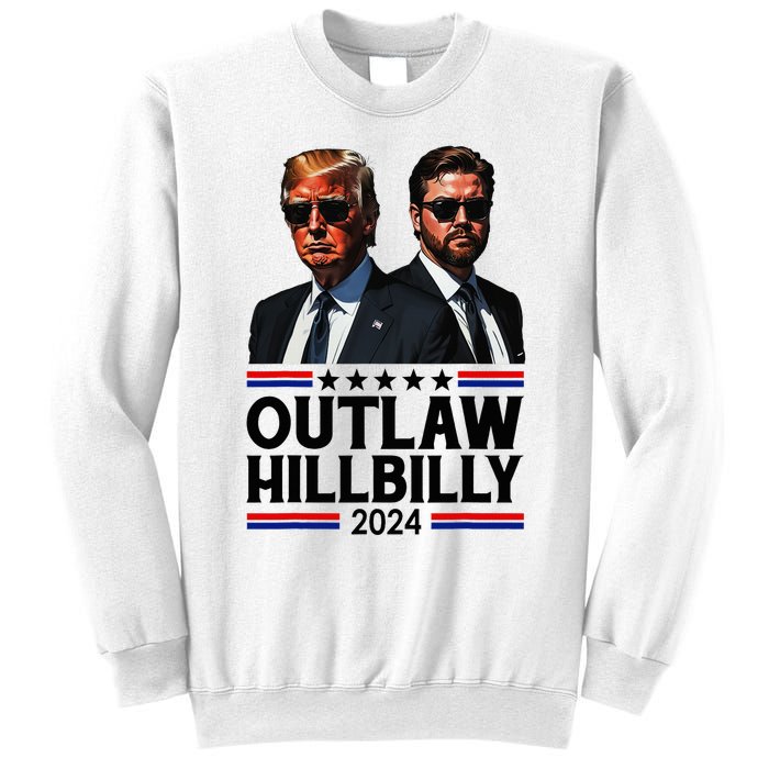 Trump Vance 2024 Outlaw Hillbilly Us Flag Vintage Elections Sweatshirt