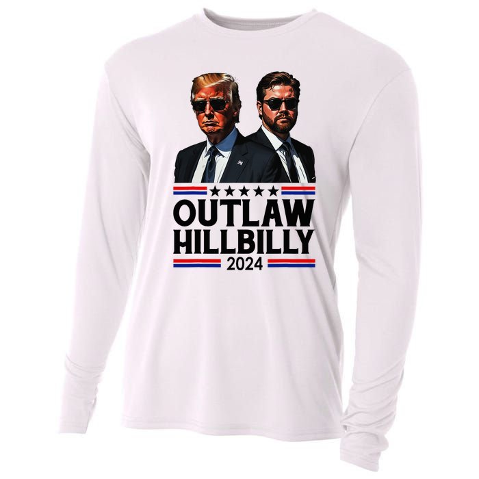 Trump Vance 2024 Outlaw Hillbilly Us Flag Vintage Elections Cooling Performance Long Sleeve Crew