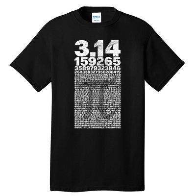 Teacher Vintage 3.14 Pi Digits Happy Pi Day Tall T-Shirt