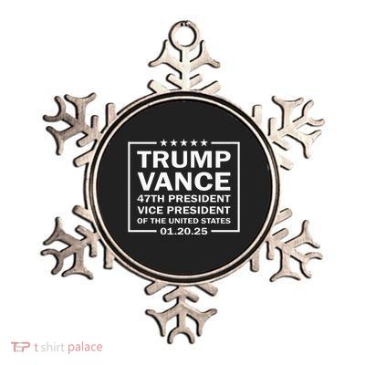 Trump Vance 47th President Vp 2025 Inauguration Patriotic Metallic Star Ornament