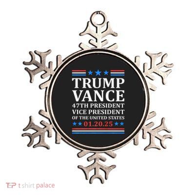 Trump Vance 47th President Vp 2025 Inauguration Patriotic Metallic Star Ornament