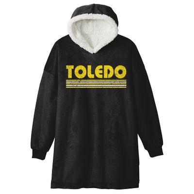 Toledo Vintage 80s Retro Style Hooded Wearable Blanket