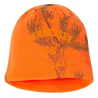 Tennessee Vs All Yall Vintage Style Orange Text Kati - Camo Knit Beanie